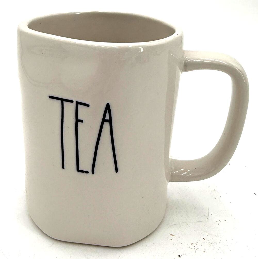 Rae Dunn White & Black TEA Ceramic Mug